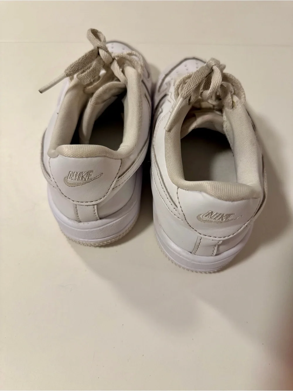 Nike Force 1 Low Kids 13.5C Triple White Leather Sneakers